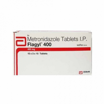 Flagyl 400 Tablet (Metronidazole Tablets I.P. 400 mg) Per Stripe